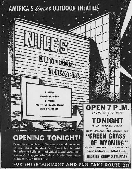 Niles 31 Outdoor Theatre - Old Ad From Ron Gross (newer photo)